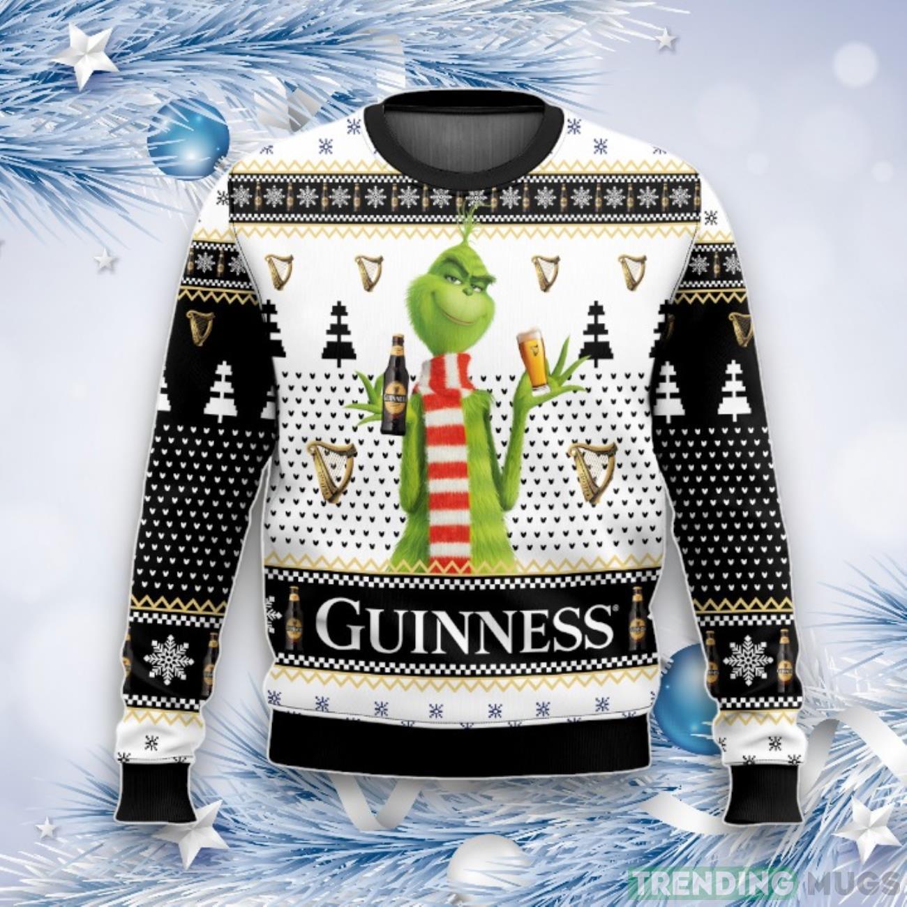 Guinness Grinch Ugly Christmas Sweater For Men Women Product Photo 1 Guinness Grinch Ugly Christmas Sweater For Men Women Product Photo 1