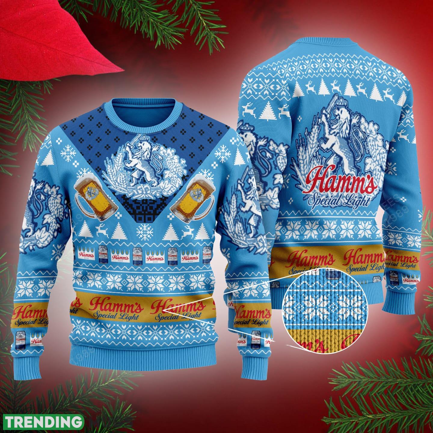 Hamm's Special Light Beer Ugly Christmas 3D Sweater For Men And Women - Hamm's Special Light Beer Ugly Christmas 3D Sweater For Men And Women
