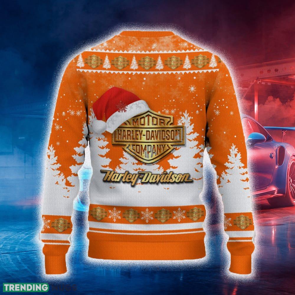 Harley Davidson Ugly Christmas Sweater Tree Santa Hat Car For Fans Gift Familys Holidays 3D Sweater Harley Davidson Ugly Christmas Sweater Tree Santa Hat Car For Fans Gift Familys Holidays 3D Sweater
