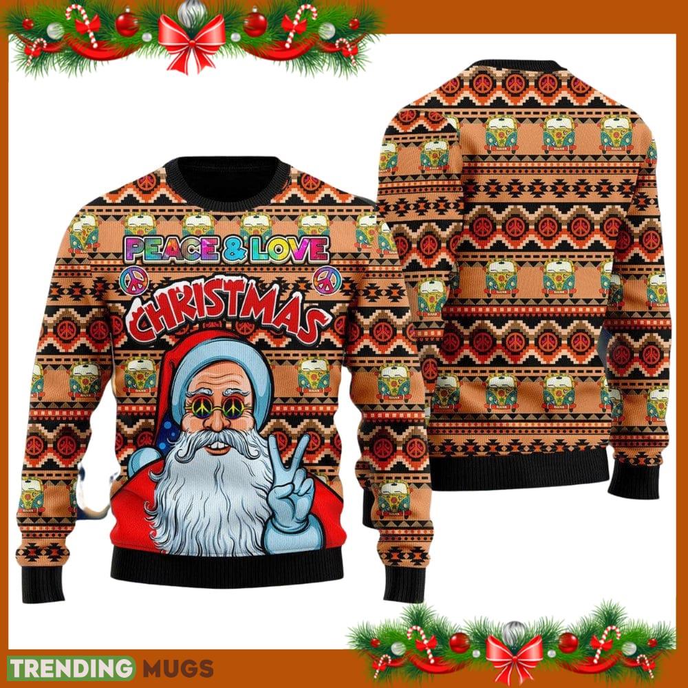 Hippie Santa Claus Peace And Love Ugly Christmas Sweater Funny Gift For Men And Women Family Holidays - Hippie Santa Claus Peace And Love Ugly Christmas Sweater Funny Gift For Men And Women Family Holidays Hippie Santa Claus Peace And Love Ugly Christmas Sweater Funny Gift For Men And Women Family Holidays - Hippie Santa Claus Peace And Love Ugly Christmas Sweater Funny Gift For Men And Women Family Holidays