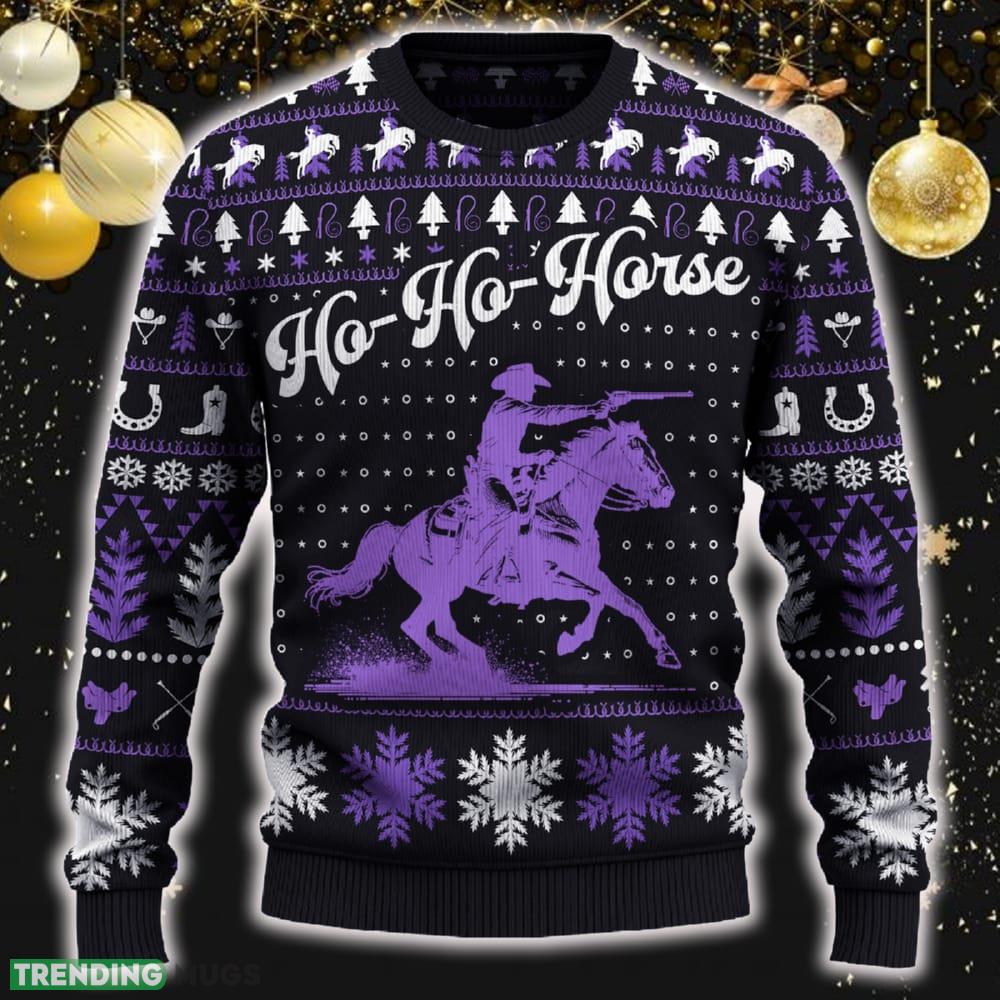 Ho-Ho-Horse Mounted Shooting Funny Knitted Christmas New AOP Gift For Men And Women - Ho-Ho-Horse Mounted Shooting Sweater_1 Ho-Ho-Horse Mounted Shooting Funny Knitted Christmas New AOP Gift For Men And Women - Ho-Ho-Horse Mounted Shooting Sweater_1