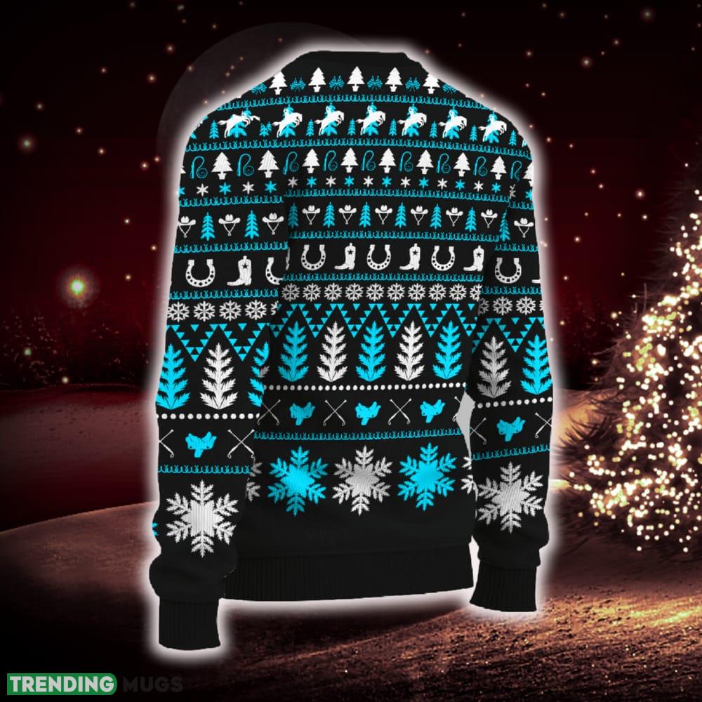 Ho Ho Horse Mounted Shooting Snowflakes Knitted Christmas Sweater Trending AOP Gift For Men And Women 3D Sweater Ho Ho Horse Mounted Shooting Snowflakes Knitted Christmas Sweater Trending AOP Gift For Men And Women 3D Sweater