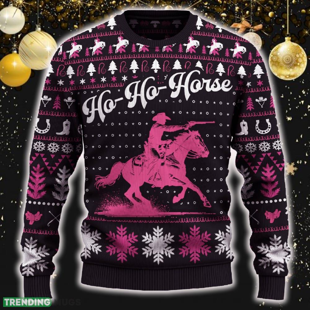 Ho-Ho-Horse Mounted Shooting Ugly Christmas Sweater New Pattern Tree Holidays Gift Fans - Ho-Ho-Horse Mounted Shooting Sweater_1 Ho-Ho-Horse Mounted Shooting Ugly Christmas Sweater New Pattern Tree Holidays Gift Fans - Ho-Ho-Horse Mounted Shooting Sweater_1