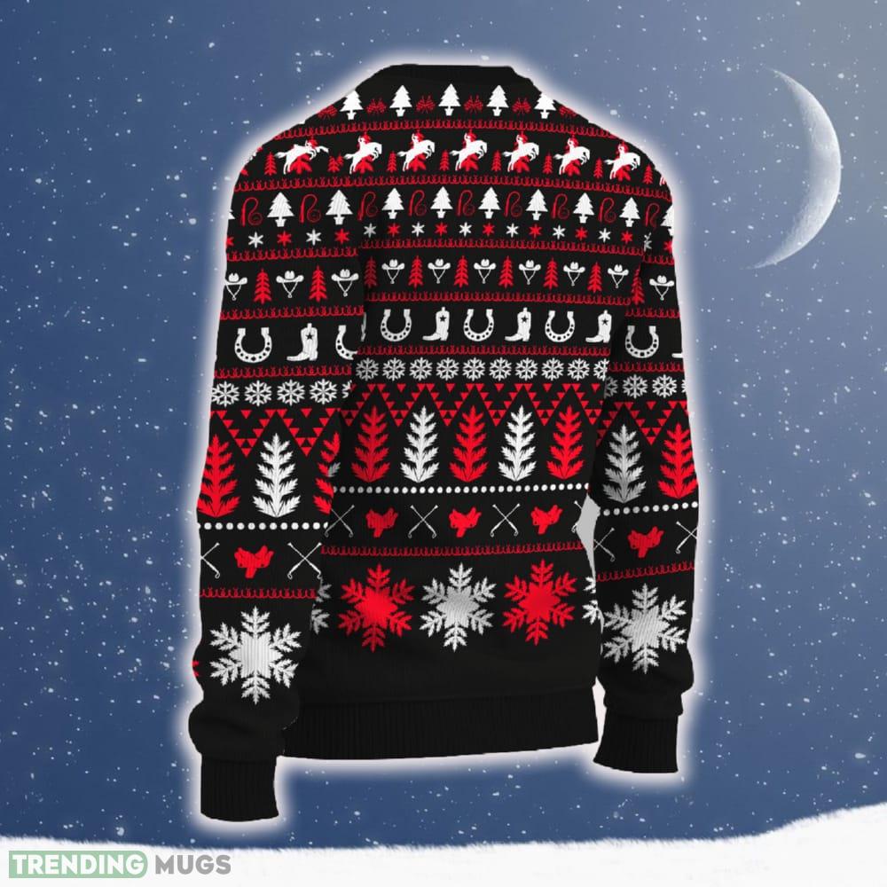 Ho Ho Horse Pole Bending Knitted Sweater Gift Fans For Men And Women Christmas 3D Sweater Ho Ho Horse Pole Bending Knitted Sweater Gift Fans For Men And Women Christmas 3D Sweater