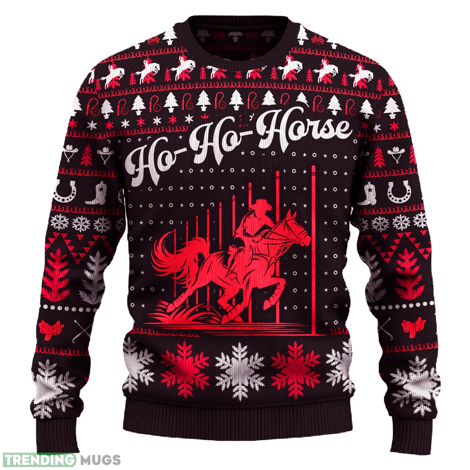 Ho Ho Horse Pole Bending Knitted Sweater Gift Fans For Men And Women Christmas - Ho-Ho-Horse Pole Bending Sweater_1 Ho Ho Horse Pole Bending Knitted Sweater Gift Fans For Men And Women Christmas - Ho-Ho-Horse Pole Bending Sweater_1