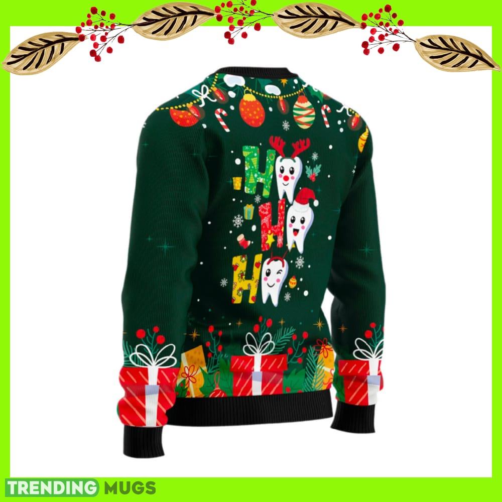 Hohoho Teeth Ugly Christmas Sweater New For Men And Women Gift Holidays Christmas 3D Sweater Hohoho Teeth Ugly Christmas Sweater New For Men And Women Gift Holidays Christmas 3D Sweater