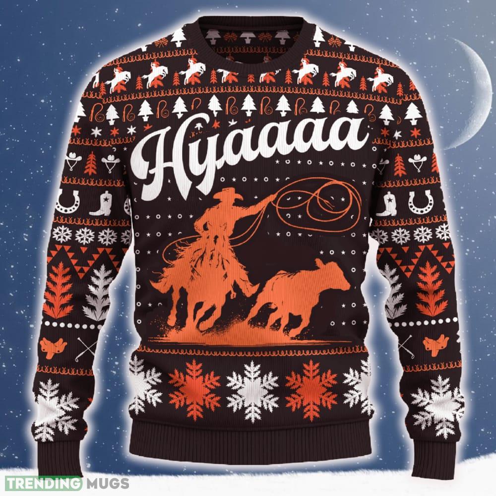 Hyaaaa Breakaway Roping Christmas Tree AOP Sweater Special Gift For Men And Women - Hyaaaa Breakaway Roping Ugly Christmas Sweater_ 1 Hyaaaa Breakaway Roping Christmas Tree AOP Sweater Special Gift For Men And Women - Hyaaaa Breakaway Roping Ugly Christmas Sweater_ 1