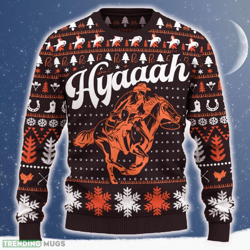 Hyaaaa Horse Racing Christmas Tree AOP Sweater Special Gift For Men And Women - Hyaaaa Horse Racing Ugly Christmas Sweater_ 1 Hyaaaa Horse Racing Christmas Tree AOP Sweater Special Gift For Men And Women - Hyaaaa Horse Racing Ugly Christmas Sweater_ 1