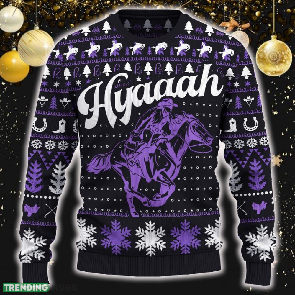 Hyaaaa Horse Racing Funny Knitted Christmas New AOP Gift For Men And Women - Hyaaaa Horse Racing Ugly Christmas Sweater_ 1 Hyaaaa Horse Racing Funny Knitted Christmas New AOP Gift For Men And Women - Hyaaaa Horse Racing Ugly Christmas Sweater_ 1