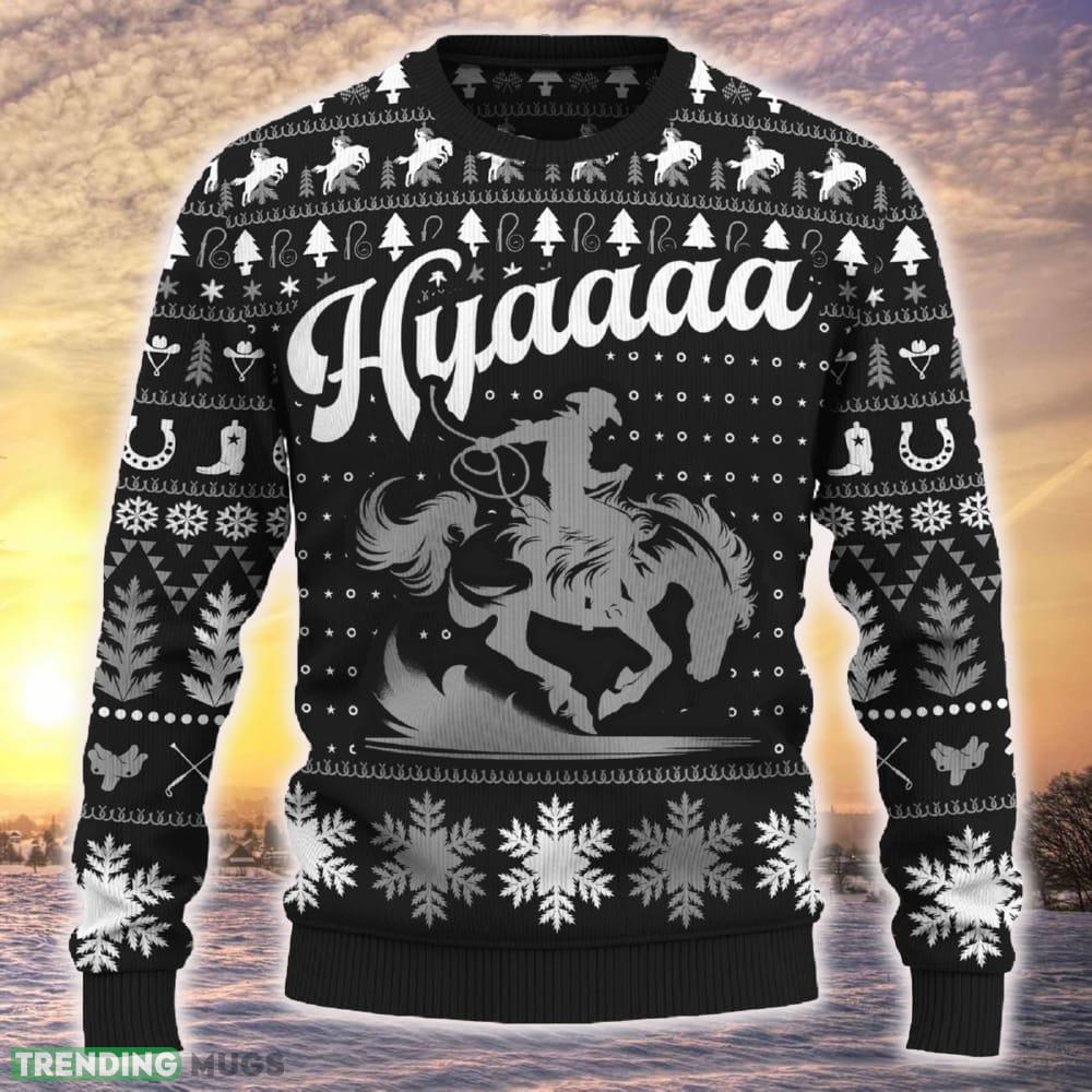 Hyaaaa Saddle Bronc Riding Christmas Tree 3D Sweater Ideas Gift For Men And Women - Hyaaaa Saddle Bronc Riding Ugly Christmas Sweater_ 1 Hyaaaa Saddle Bronc Riding Christmas Tree 3D Sweater Ideas Gift For Men And Women - Hyaaaa Saddle Bronc Riding Ugly Christmas Sweater_ 1