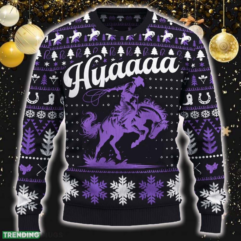 Hyaaaa Saddle Bronc Riding Rodeo Funny Knitted Christmas New Gift For Fans - Hyaaaa Saddle Bronc Riding Rodeo Ugly Christmas Sweater_ 1 Hyaaaa Saddle Bronc Riding Rodeo Funny Knitted Christmas New Gift For Fans - Hyaaaa Saddle Bronc Riding Rodeo Ugly Christmas Sweater_ 1