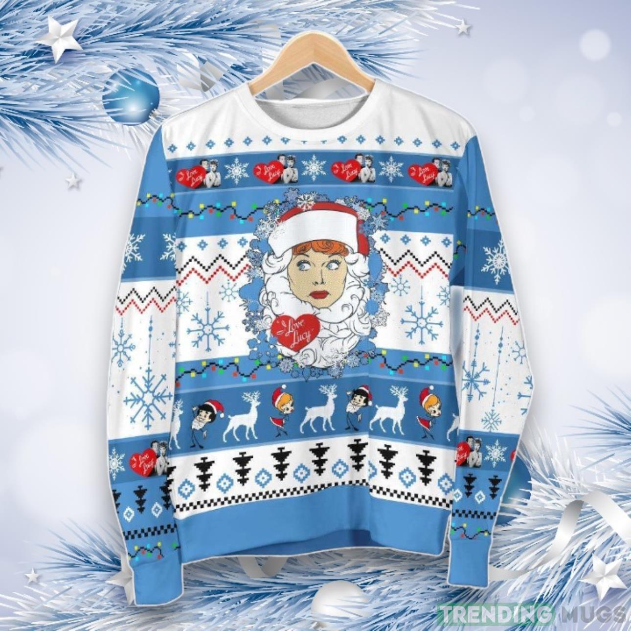 I Love Lucy Ugly Christmas Sweater For Men & Women Product Photo 1 I Love Lucy Ugly Christmas Sweater For Men & Women Product Photo 1