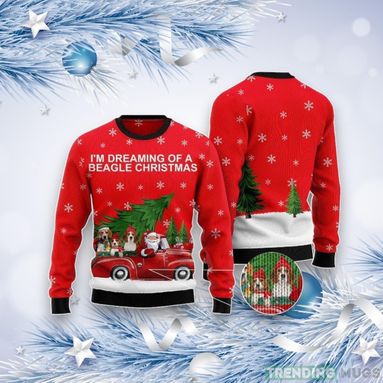 I'm Dreaming Of A Beagle Christmas Funny Ugly Christmas Sweater For Men & Women Product Photo 1 I'm Dreaming Of A Beagle Christmas Funny Ugly Christmas Sweater For Men & Women Product Photo 1