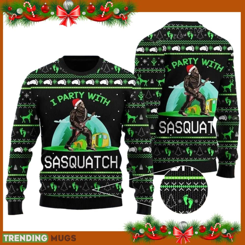 Im Party With Sasquatch Camping Ugly Christmas Sweater Funny Gift For Men And Women Family Holidays - Im Party With Sasquatch Camping Ugly Christmas Sweater Funny Gift For Men And Women Family Holidays Im Party With Sasquatch Camping Ugly Christmas Sweater Funny Gift For Men And Women Family Holidays - Im Party With Sasquatch Camping Ugly Christmas Sweater Funny Gift For Men And Women Family Holidays