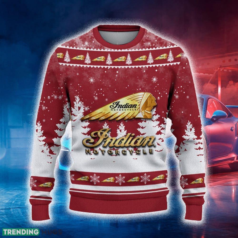 Indian Motorcycle Ugly Christmas Sweater Tree Santa Hat Car For Fans Gift Familys Holidays - Indian Motorcycle Ugly Christmas Sweater_2 Indian Motorcycle Ugly Christmas Sweater Tree Santa Hat Car For Fans Gift Familys Holidays - Indian Motorcycle Ugly Christmas Sweater_2