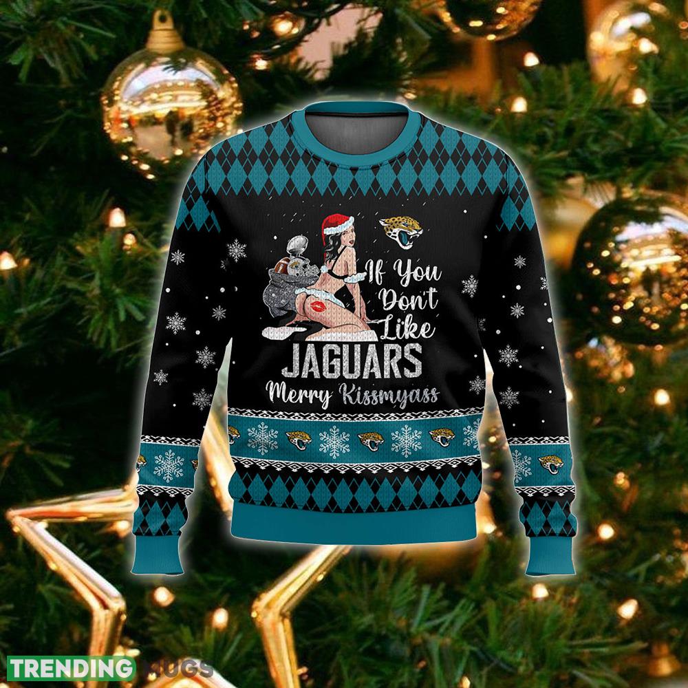 Jacksonville JaguarsKissmyass Ugly Sweater For Fans Christmas Vintage Gift 3D Sweater Jacksonville JaguarsKissmyass Ugly Sweater For Fans Christmas Vintage Gift 3D Sweater