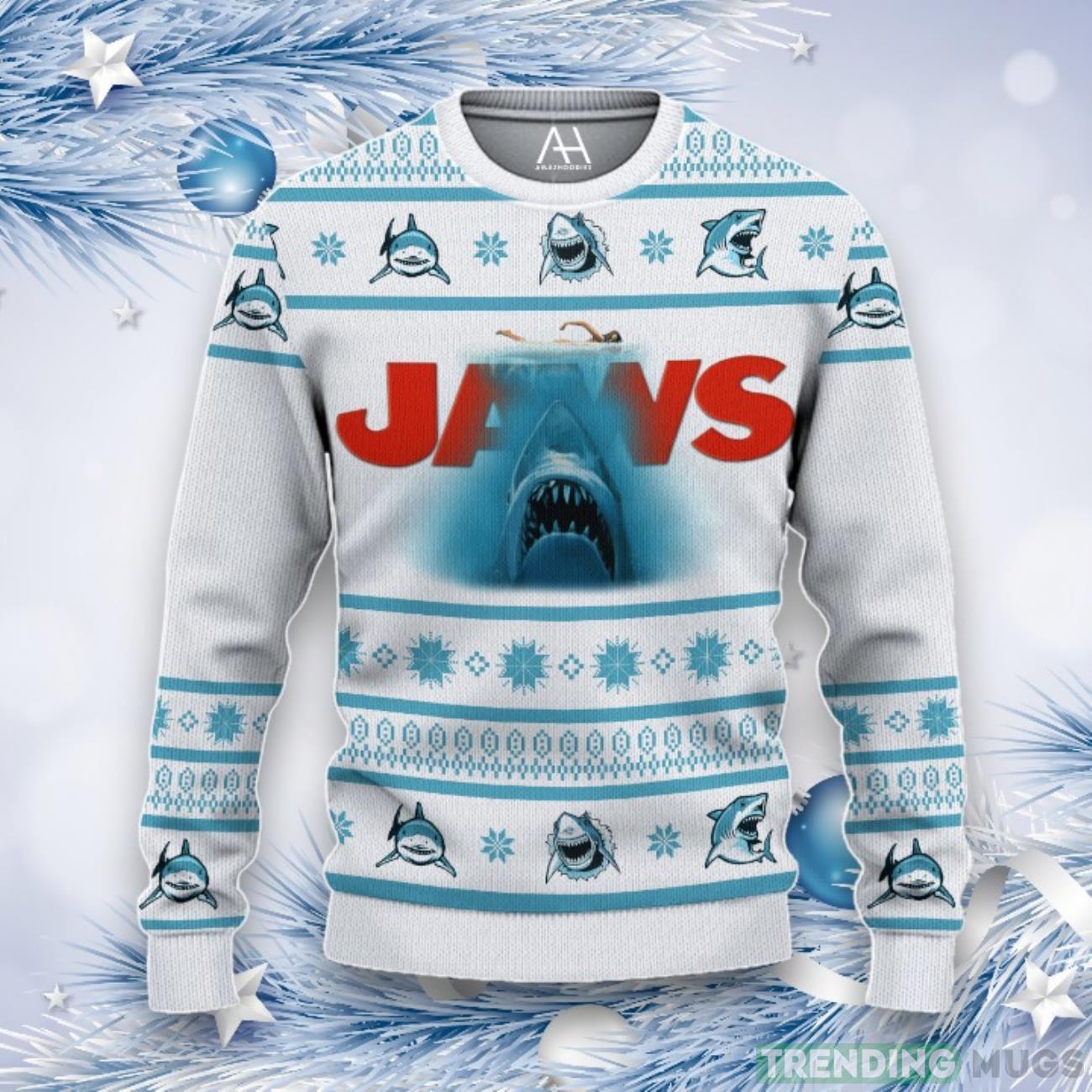 Jaws Ugly Christmas Sweater For Men Womens 3D All Over Printed Product Photo 1 Jaws Ugly Christmas Sweater For Men Womens 3D All Over Printed Product Photo 1