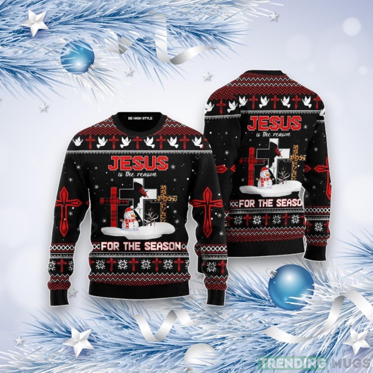 Jesus The Reason For The Season Ugly Christmas Sweater For Men & Women Product Photo 1 Jesus The Reason For The Season Ugly Christmas Sweater For Men & Women Product Photo 1