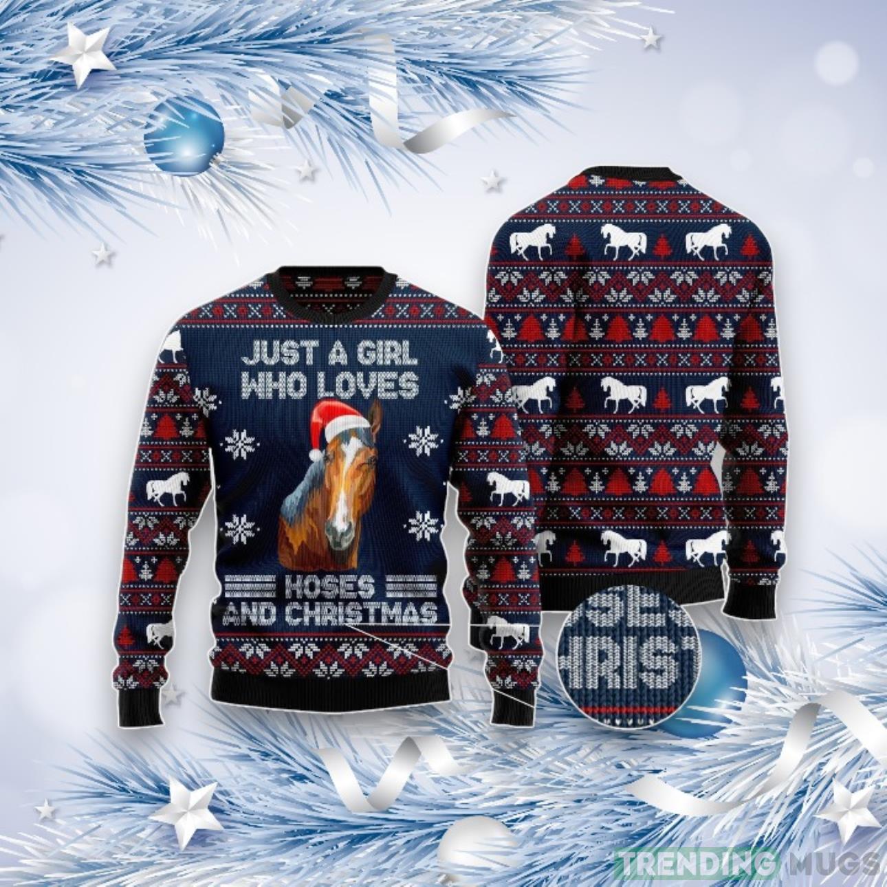 Just A Girl Who Love Horse Chicken Cow And Christmas Funny Ugly Christmas Sweater For Men & Women Product Photo 1 Just A Girl Who Love Horse Chicken Cow And Christmas Funny Ugly Christmas Sweater For Men & Women Product Photo 1