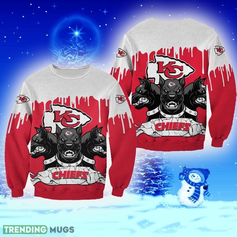 Kansas City Chiefs 3 Heads Cerberus Snow Ugly Sweater For Men And Women Gift Fans Christmas - Kansas City Chiefs 3 Heads Cerberus Snow Ugly Sweater For Men And Women Gift Fans Christmas Kansas City Chiefs 3 Heads Cerberus Snow Ugly Sweater For Men And Women Gift Fans Christmas - Kansas City Chiefs 3 Heads Cerberus Snow Ugly Sweater For Men And Women Gift Fans Christmas