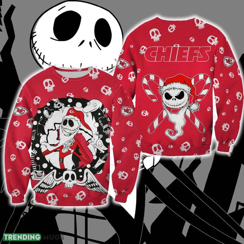 Kansas City Chiefs Christmas Jack Skellington Fun Christmas Ugly Sweater Halloween For Men And Women - Kansas City Chiefs Christmas Jack Skellington Fun Christmas Ugly Sweater Halloween For Men And Women Kansas City Chiefs Christmas Jack Skellington Fun Christmas Ugly Sweater Halloween For Men And Women - Kansas City Chiefs Christmas Jack Skellington Fun Christmas Ugly Sweater Halloween For Men And Women