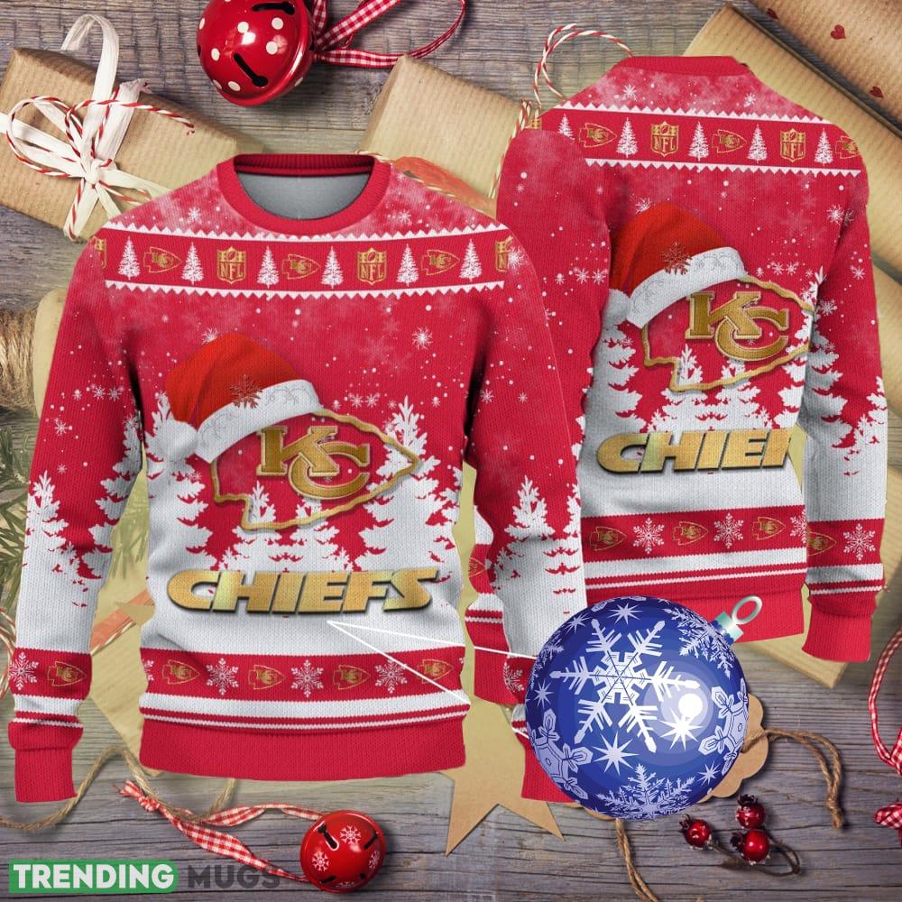 Kansas City Chiefs Logo Golden Fans Santa Hat Tree Knitted Christmas 3D Sweater - Kansas City Chiefs Logo Golden Fans Santa Hat Tree Knitted Christmas 3D Sweater Kansas City Chiefs Logo Golden Fans Santa Hat Tree Knitted Christmas 3D Sweater - Kansas City Chiefs Logo Golden Fans Santa Hat Tree Knitted Christmas 3D Sweater