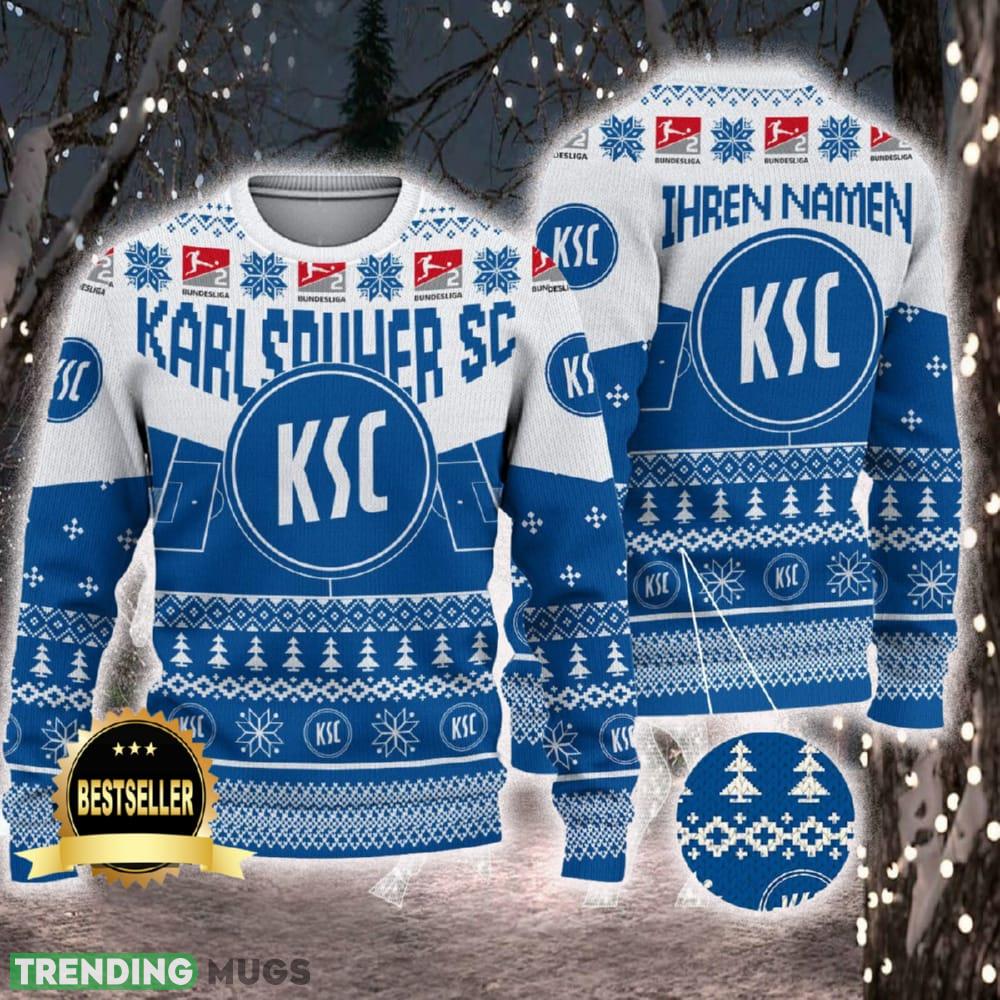 Karlsruher SC Ugly Christmas Sweater Logo Custom Name Gift Fans - Karlsruher SC Ugly Christmas Sweater Logo Custom Name Gift Fans Karlsruher SC Ugly Christmas Sweater Logo Custom Name Gift Fans - Karlsruher SC Ugly Christmas Sweater Logo Custom Name Gift Fans