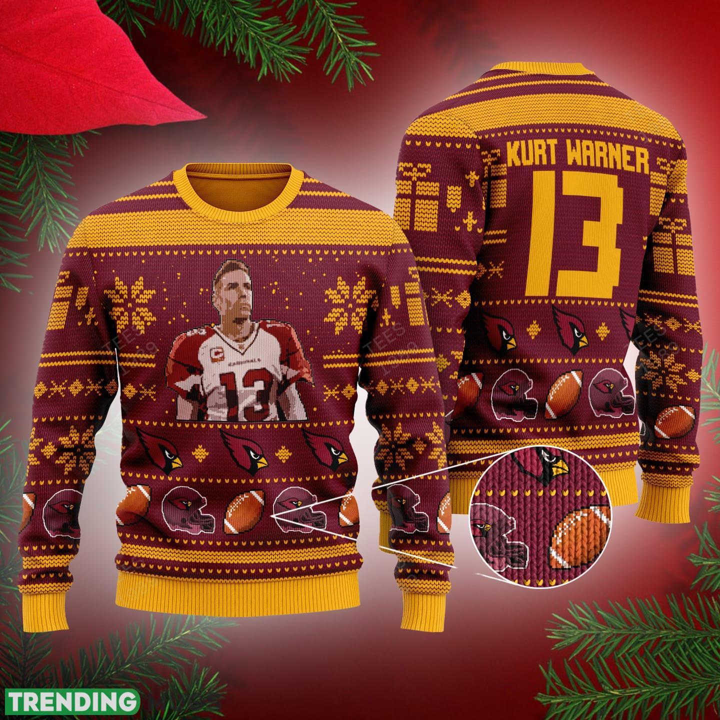 Kurtis Warner arizona cardinals NFL Knitted Christmas Sweater Gift Holidays - Kurtis Warner arizona cardinals NFL Knitted Christmas Sweater Gift Holidays