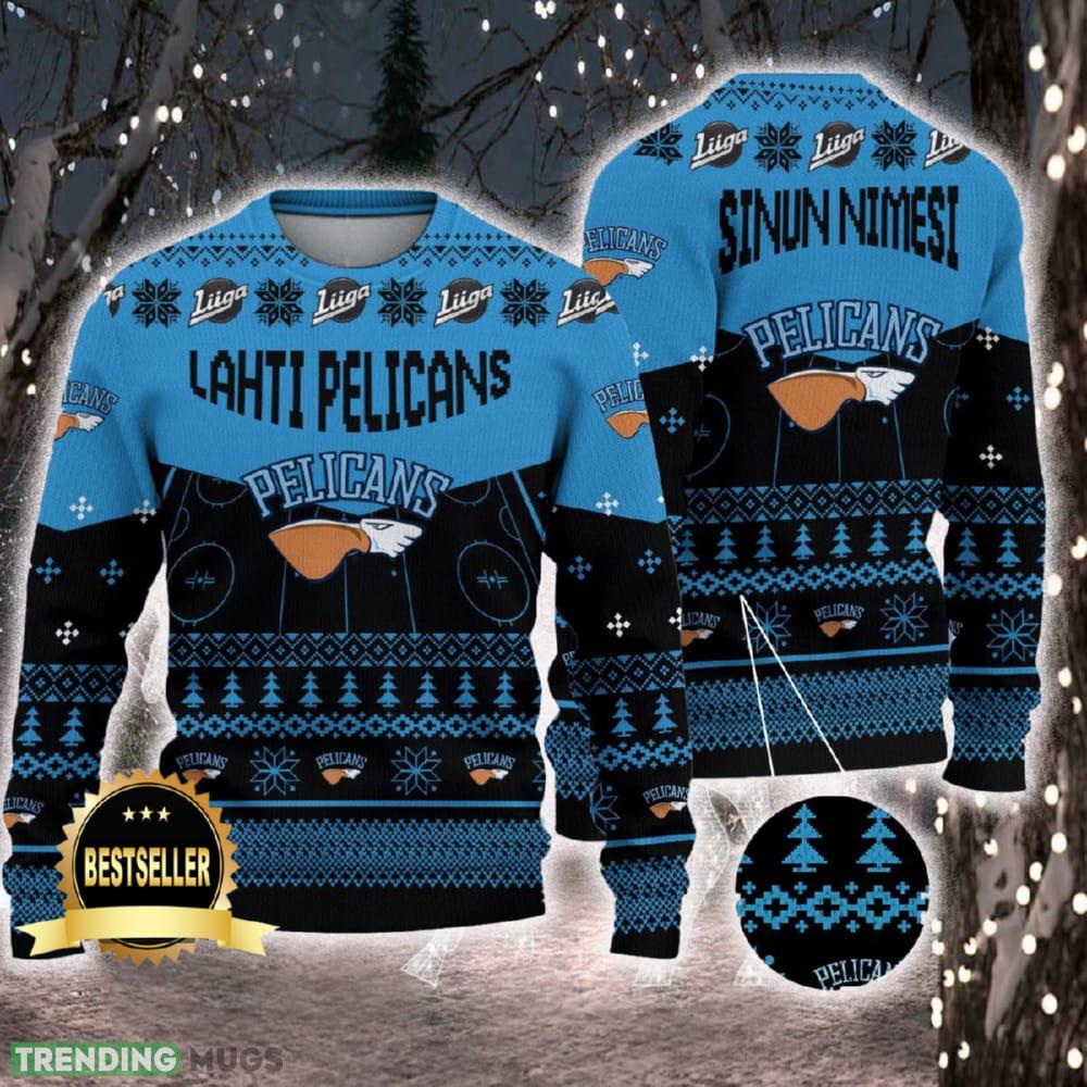 Lahden Pelicans Ugly Christmas Sweater Logo Custom Name Gift Fans - Lahden Pelicans Ugly Christmas Sweater Logo Custom Name Gift Fans Lahden Pelicans Ugly Christmas Sweater Logo Custom Name Gift Fans - Lahden Pelicans Ugly Christmas Sweater Logo Custom Name Gift Fans