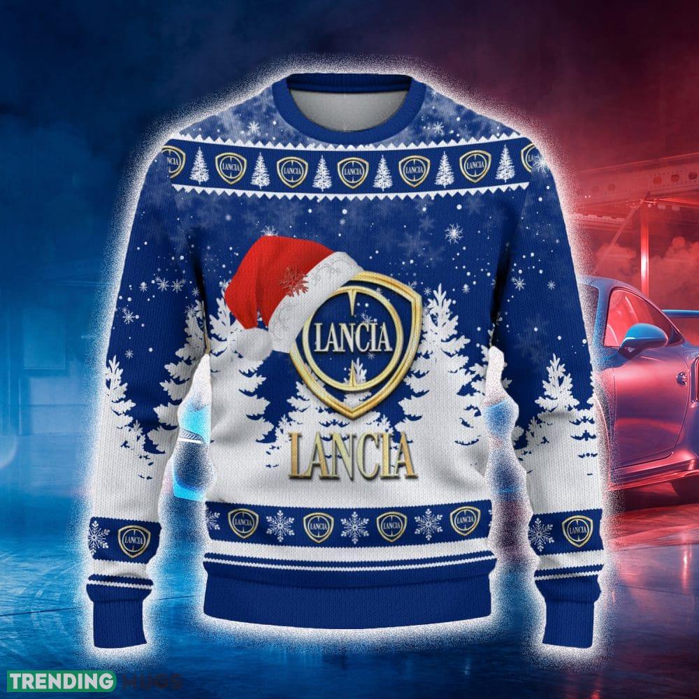 Lancia Ugly Christmas Sweater Tree Santa Hat Car For Fans Gift Familys Holidays - Lancia Ugly Christmas Sweater_2 Lancia Ugly Christmas Sweater Tree Santa Hat Car For Fans Gift Familys Holidays - Lancia Ugly Christmas Sweater_2