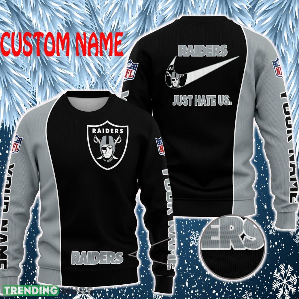 Las Vegas Raiders NFL Just Hate Us Personalized For Fans Sweater New - Las Vegas Raiders NFL Just Hate Us Personalized For Fans Sweater New Las Vegas Raiders NFL Just Hate Us Personalized For Fans Sweater New - Las Vegas Raiders NFL Just Hate Us Personalized For Fans Sweater New