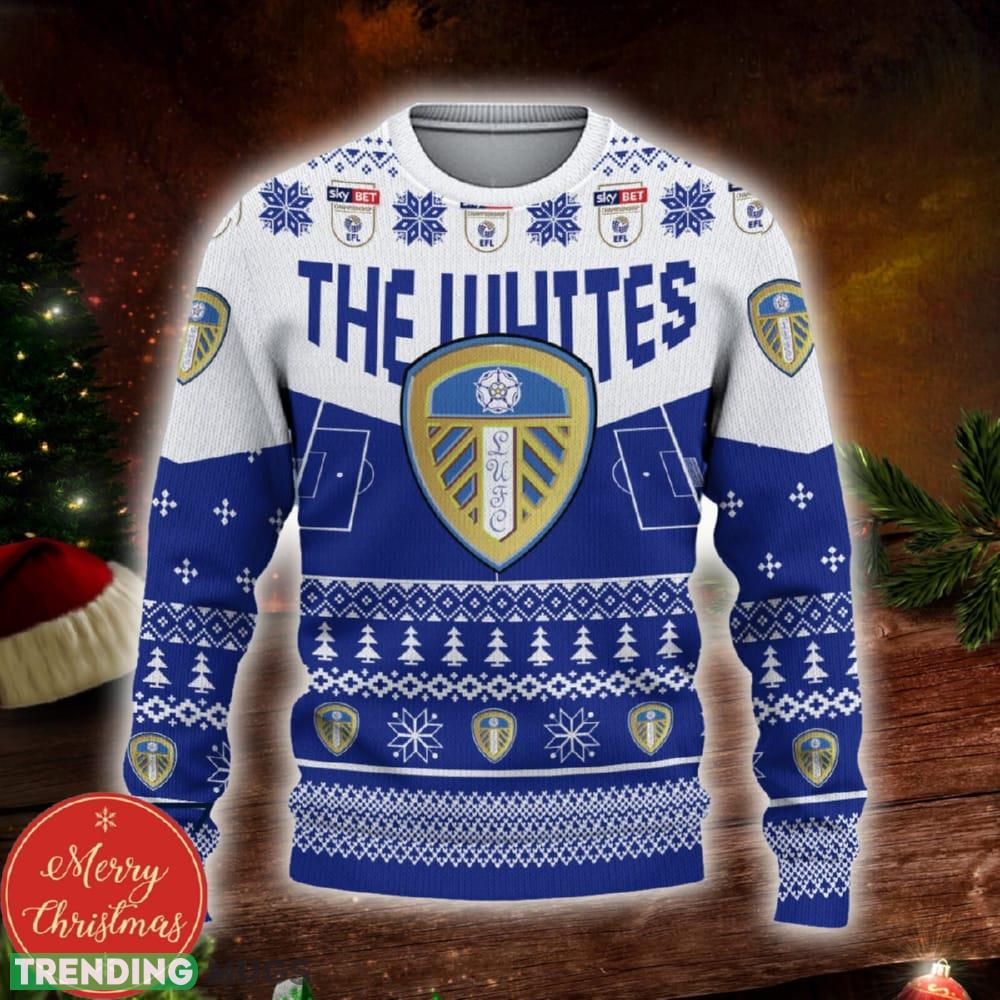 Leeds United FC Custom Name 3D Sweater Funny Gift For Men And Women Fans Christmas - Leeds United FC 3D Sweater Christmas Personalized_2 Leeds United FC Custom Name 3D Sweater Funny Gift For Men And Women Fans Christmas - Leeds United FC 3D Sweater Christmas Personalized_2