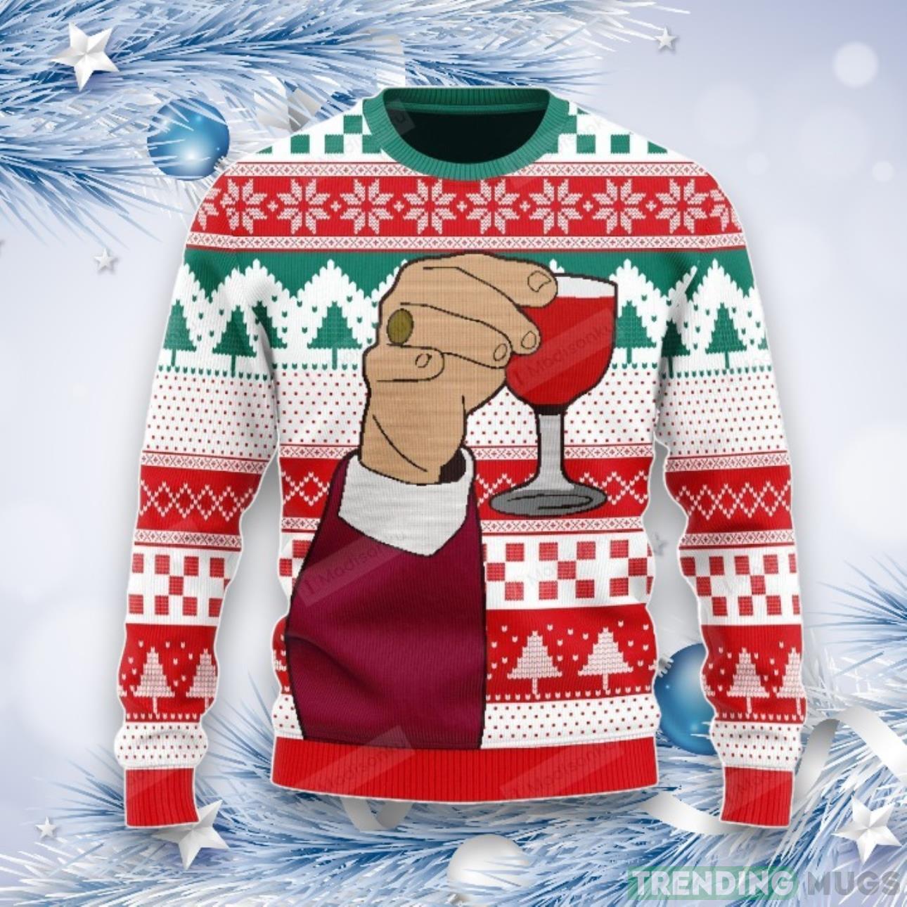 Leo Laughing Meme Ugly Christmas Sweater For Men & Women Product Photo 1 Leo Laughing Meme Ugly Christmas Sweater For Men & Women Product Photo 1
