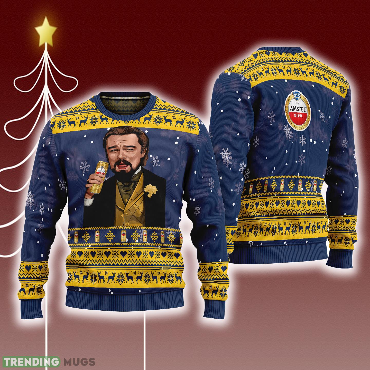 Leonardo Dicaprio Drink Beer Amstel Navy Funny Ugly Christmas Sweater Gift For Fans - Leonardo Dicaprio Drink Beer Amstel Navy Funny Ugly Christmas Sweater Gift For Fans Leonardo Dicaprio Drink Beer Amstel Navy Funny Ugly Christmas Sweater Gift For Fans - Leonardo Dicaprio Drink Beer Amstel Navy Funny Ugly Christmas Sweater Gift For Fans