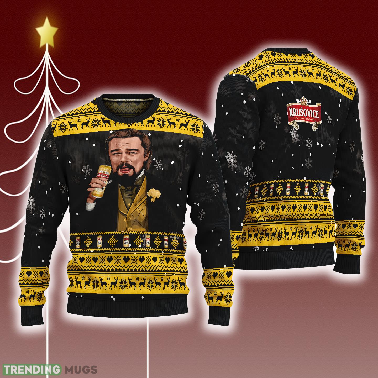 Leonardo Dicaprio Drink Beer Krusovice Black Funny Ugly Christmas Sweater Gift For Fans - Leonardo Dicaprio Drink Beer Krusovice Black Funny Ugly Christmas Sweater Gift For Fans Leonardo Dicaprio Drink Beer Krusovice Black Funny Ugly Christmas Sweater Gift For Fans - Leonardo Dicaprio Drink Beer Krusovice Black Funny Ugly Christmas Sweater Gift For Fans