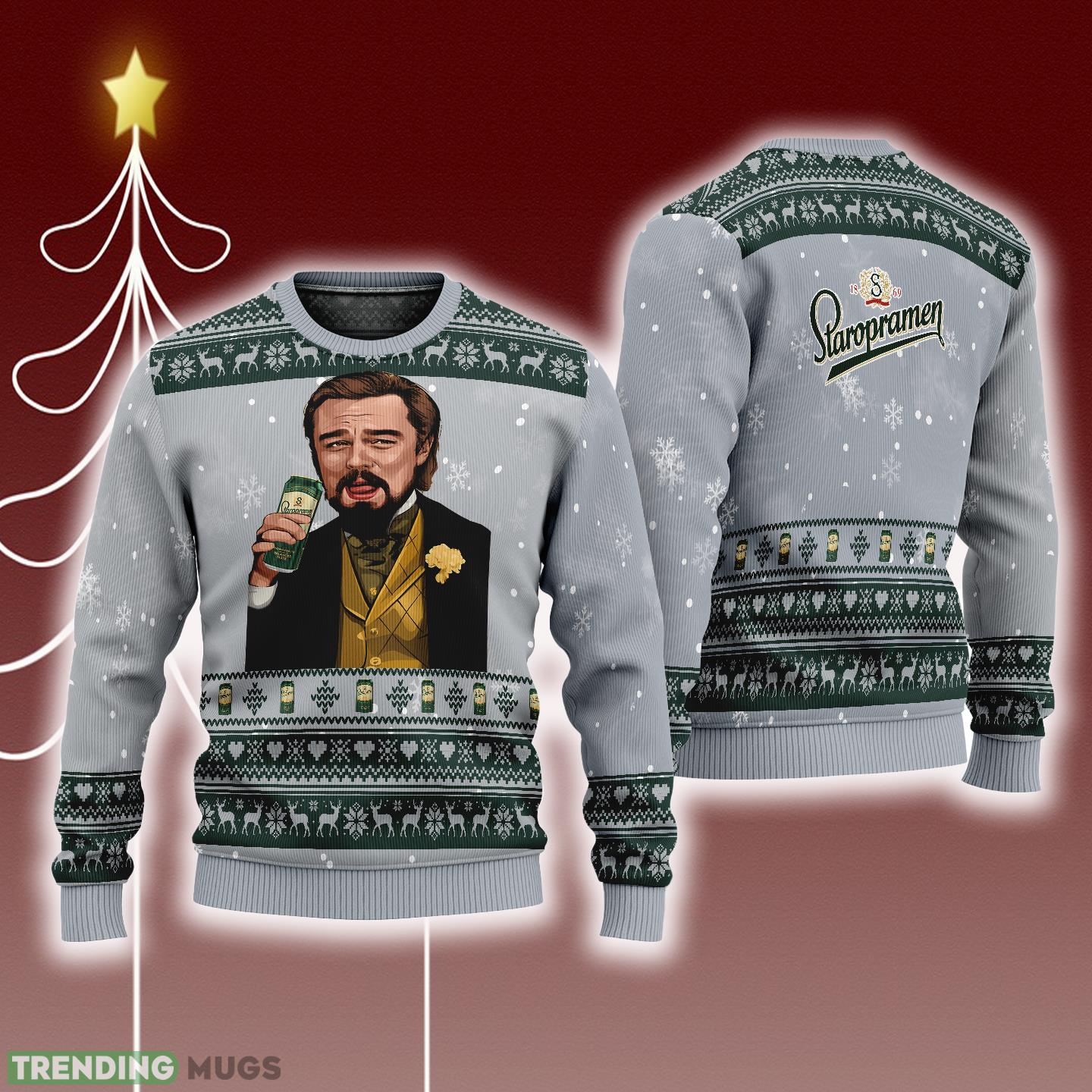 Leonardo Dicaprio Drink Beer Staropramen Grey Funny Ugly Christmas Sweater Gift For Fans - Leonardo Dicaprio Drink Beer Staropramen Grey Funny Ugly Christmas Sweater Gift For Fans Leonardo Dicaprio Drink Beer Staropramen Grey Funny Ugly Christmas Sweater Gift For Fans - Leonardo Dicaprio Drink Beer Staropramen Grey Funny Ugly Christmas Sweater Gift For Fans