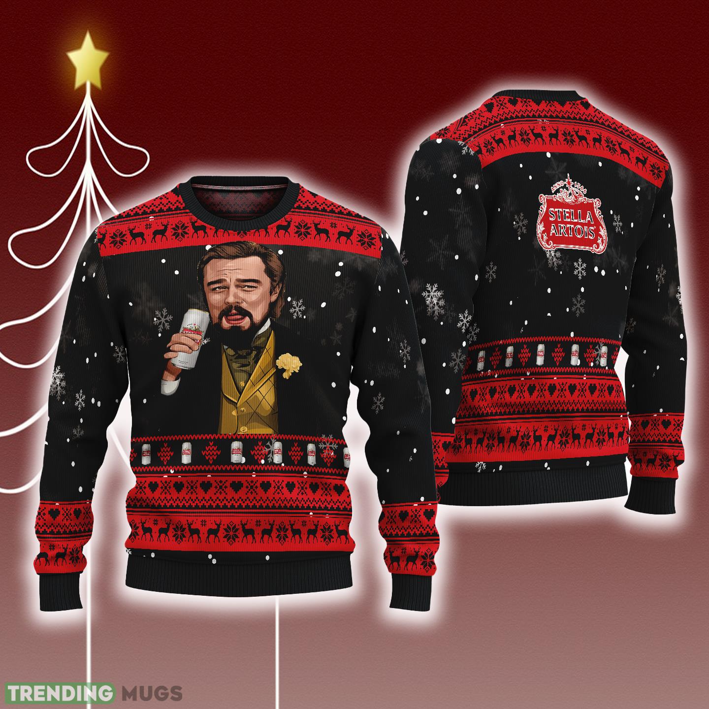 Leonardo Dicaprio Drink Beer Stella Artois Black Funny Ugly Christmas Sweater Gift For Fans - Leonardo Dicaprio Drink Beer Stella Artois Black Funny Ugly Christmas Sweater Gift For Fans Leonardo Dicaprio Drink Beer Stella Artois Black Funny Ugly Christmas Sweater Gift For Fans - Leonardo Dicaprio Drink Beer Stella Artois Black Funny Ugly Christmas Sweater Gift For Fans