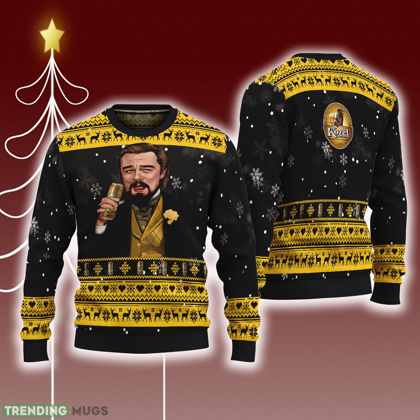 Leonardo Dicaprio Drink Beer Velkopopovicky Kozel Black Funny Ugly Christmas Sweater Gift For Fans - Leonardo Dicaprio Drink Beer Velkopopovicky Kozel Black Funny Ugly Christmas Sweater Gift For Fans Leonardo Dicaprio Drink Beer Velkopopovicky Kozel Black Funny Ugly Christmas Sweater Gift For Fans - Leonardo Dicaprio Drink Beer Velkopopovicky Kozel Black Funny Ugly Christmas Sweater Gift For Fans