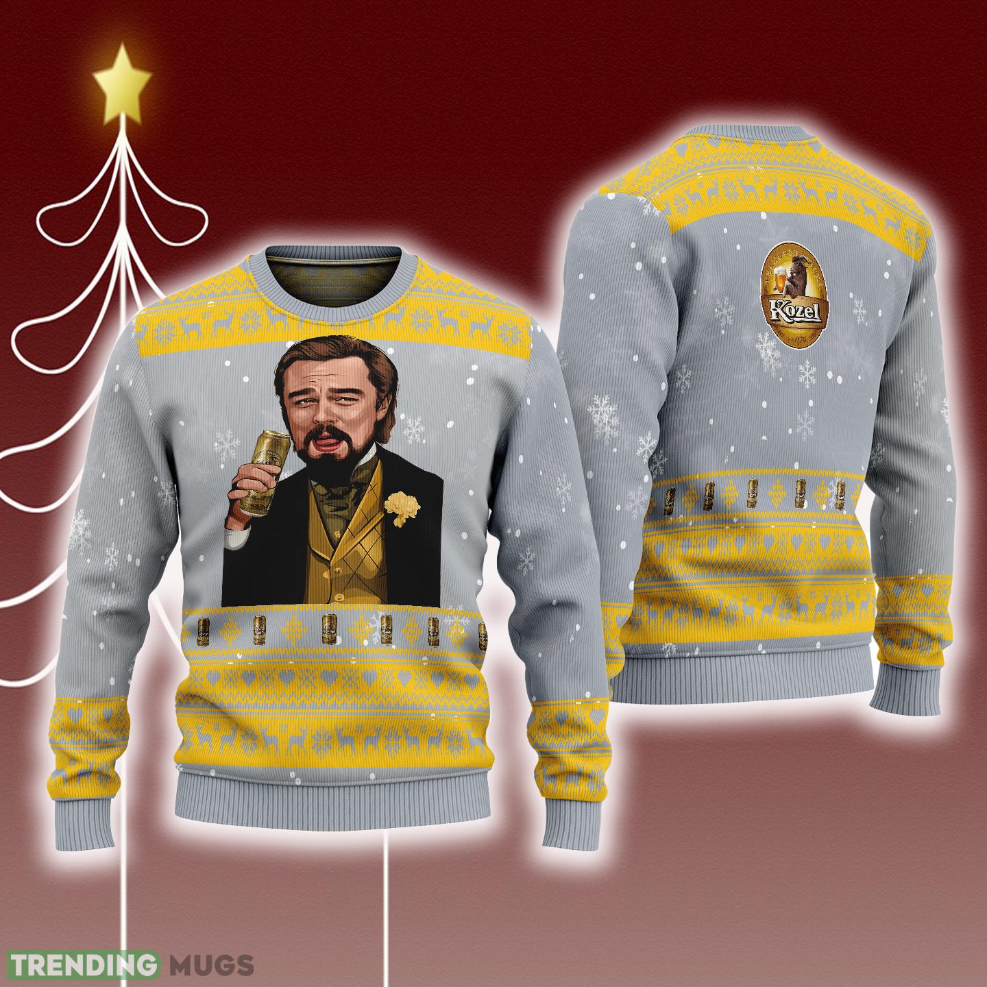 Leonardo Dicaprio Drink Beer Velkopopovicky Kozel Grey Funny Ugly Christmas Sweater Gift For Fans - Leonardo Dicaprio Drink Beer Velkopopovicky Kozel Grey Funny Ugly Christmas Sweater Gift For Fans Leonardo Dicaprio Drink Beer Velkopopovicky Kozel Grey Funny Ugly Christmas Sweater Gift For Fans - Leonardo Dicaprio Drink Beer Velkopopovicky Kozel Grey Funny Ugly Christmas Sweater Gift For Fans