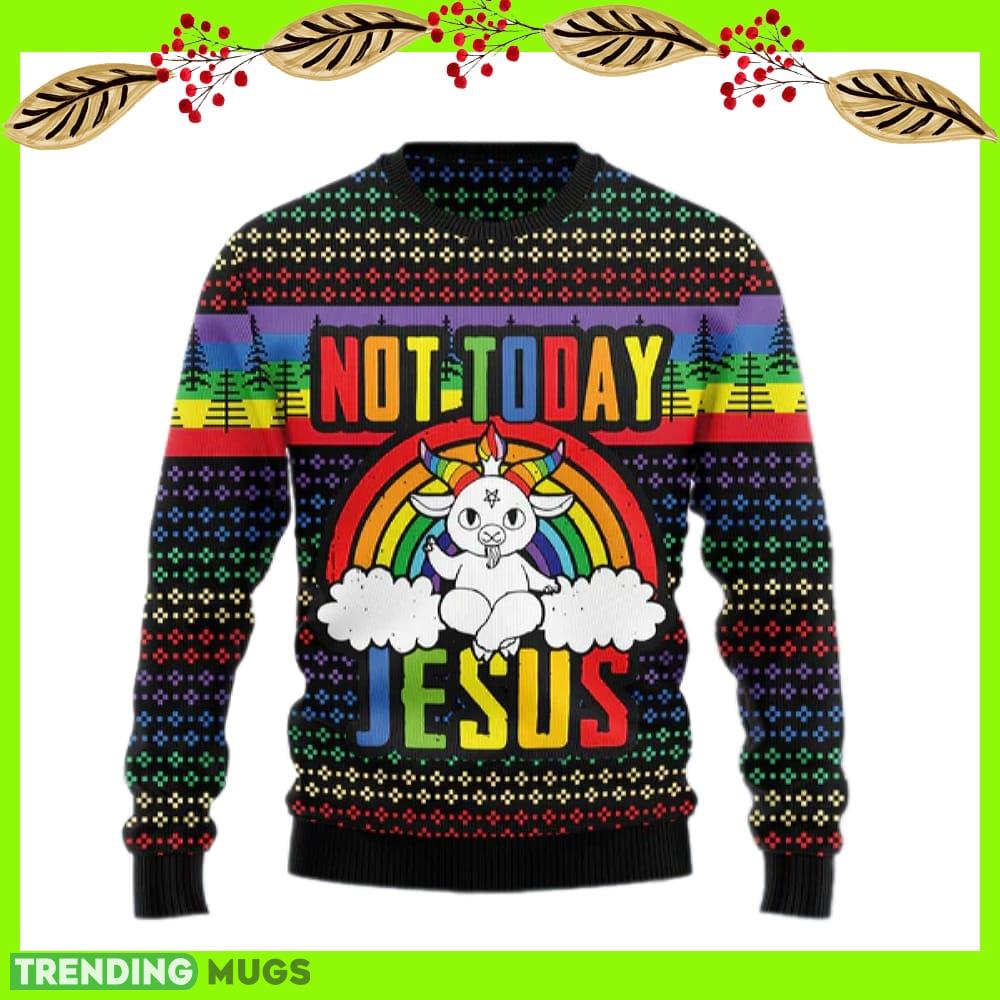 LGBT Not Today Jesus Ugly Christmas Sweater New For Men And Women Gift Holidays Christmas - LGBT Not Today Jesus Ugly Christmas Sweater For Men & Women Christmas Gift Sweater US1648_1 LGBT Not Today Jesus Ugly Christmas Sweater New For Men And Women Gift Holidays Christmas - LGBT Not Today Jesus Ugly Christmas Sweater For Men & Women Christmas Gift Sweater US1648_1