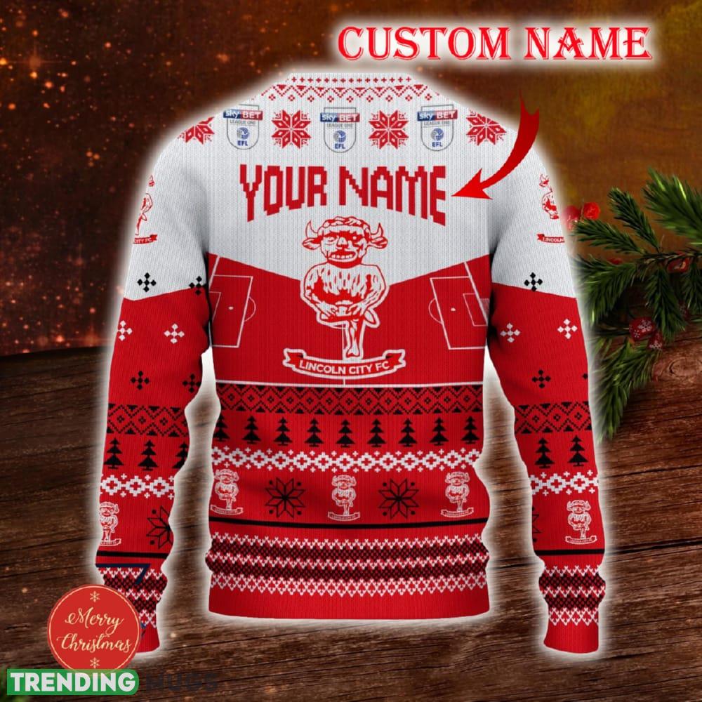 Lincoln City FC Custom Name 3D Sweater Funny Gift For Men And Women Fans Christmas 3D Sweater Lincoln City FC Custom Name 3D Sweater Funny Gift For Men And Women Fans Christmas 3D Sweater