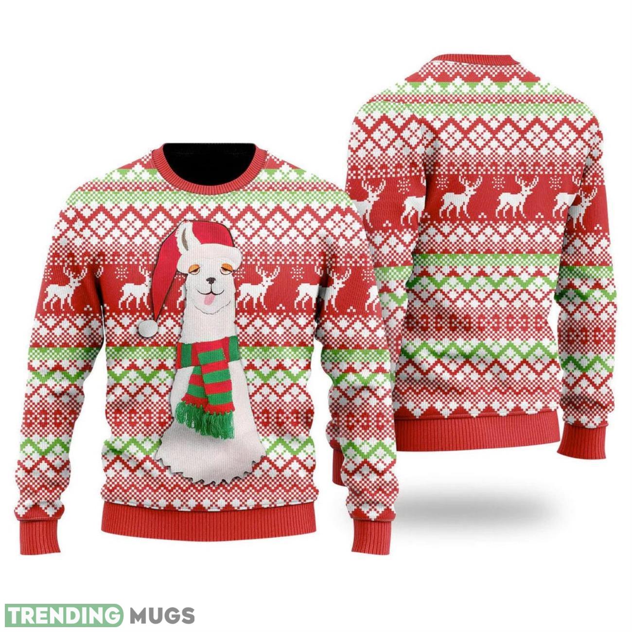 Llama Merry Christmas 3D Ugly Christmas Sweater Product Photo 1 Llama Merry Christmas 3D Ugly Christmas Sweater Product Photo 1