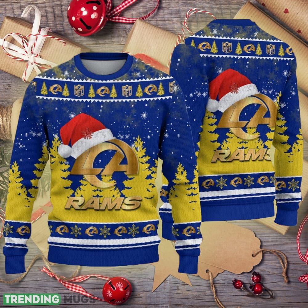 Los Angeles Rams Logo Golden Fans Santa Hat Tree Ugly Christmas Sweater AOP - Los Angeles Rams Logo Golden Fans Santa Hat Tree Ugly Christmas Sweater AOP Los Angeles Rams Logo Golden Fans Santa Hat Tree Ugly Christmas Sweater AOP - Los Angeles Rams Logo Golden Fans Santa Hat Tree Ugly Christmas Sweater AOP