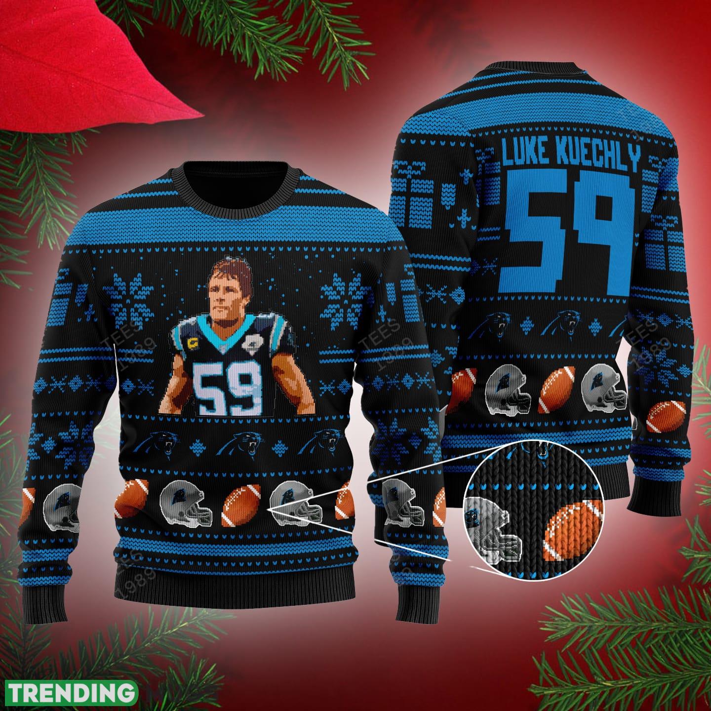 Luke Kuechly carolina panthers NFL Ugly Xmas Sweater Gift Holidays - Luke Kuechly carolina panthers NFL Ugly Xmas Sweater Gift Holidays Luke Kuechly carolina panthers NFL Ugly Xmas Sweater Gift Holidays - Luke Kuechly carolina panthers NFL Ugly Xmas Sweater Gift Holidays