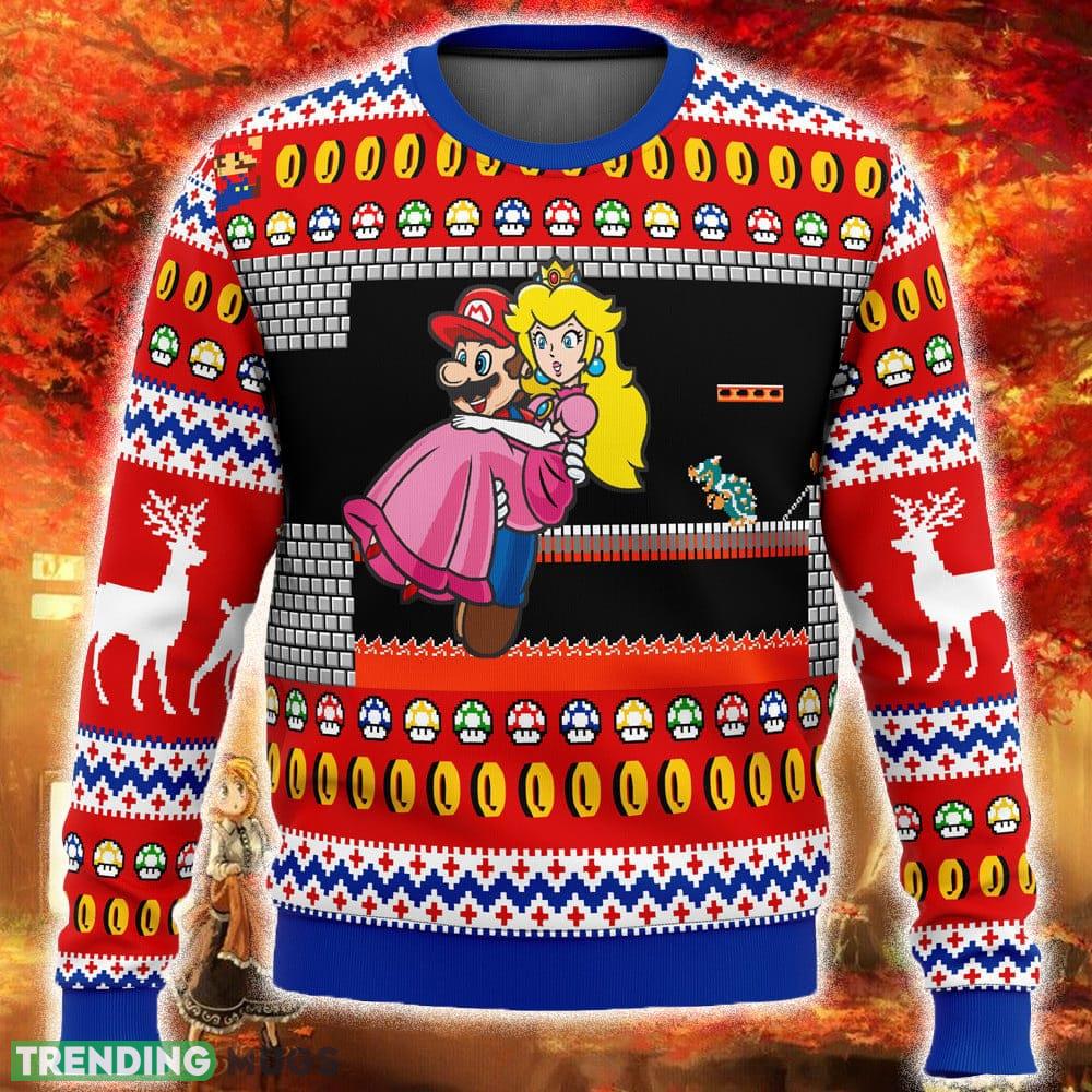 Mario Bowser's Castle Ugly Christmas Sweater Funny Gift For Men And Women Fans 3D Sweater Mario Bowser's Castle Ugly Christmas Sweater Funny Gift For Men And Women Fans - Mario Bowser's Castle Ugly Christmas Sweater Funny Gift For Men And Women Fans