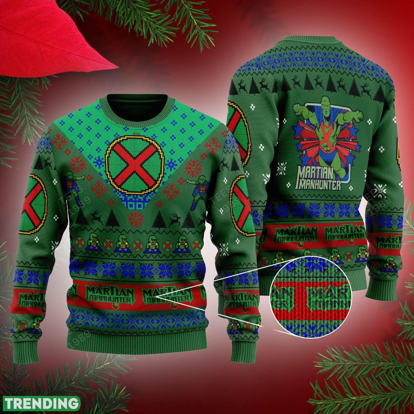 Martian Manhunter Dc Comics Ugly Christmas 3D Sweater For Men And Women - Martian Manhunter Dc Comics Ugly Christmas 3D Sweater For Men And Women Martian Manhunter Dc Comics Ugly Christmas 3D Sweater For Men And Women - Martian Manhunter Dc Comics Ugly Christmas 3D Sweater For Men And Women
