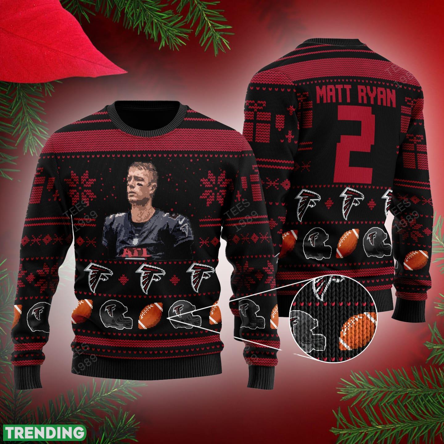 Matt Ryan atlanta falcons NFL Knitted Xmas Sweater AOP Gift Holidays - Matt Ryan atlanta falcons NFL Knitted Xmas Sweater AOP Gift Holidays Matt Ryan atlanta falcons NFL Knitted Xmas Sweater AOP Gift Holidays - Matt Ryan atlanta falcons NFL Knitted Xmas Sweater AOP Gift Holidays