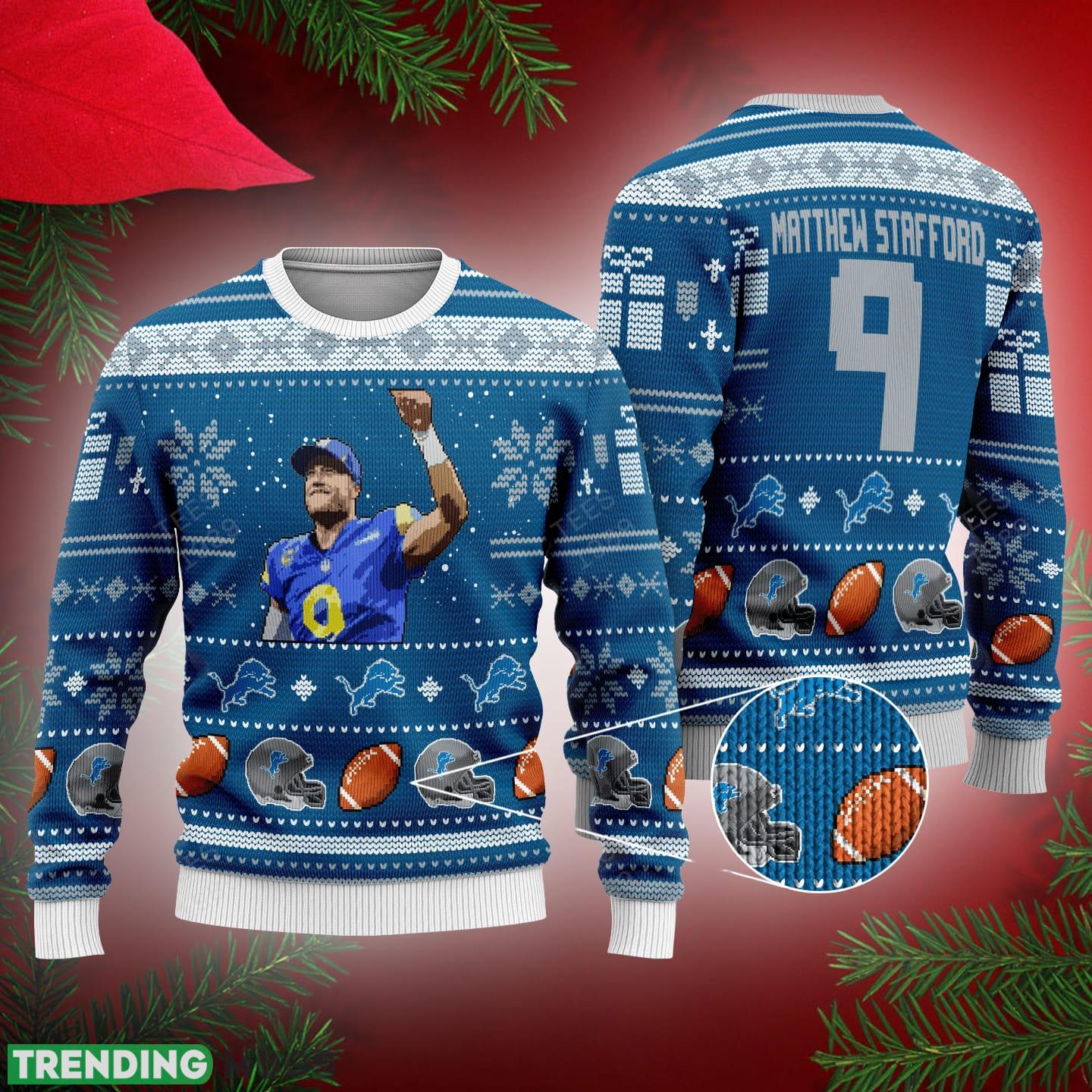 Matthew Stafford detroit lions NFL Ugly Christmas 3D Sweater For Men And Women - Matthew Stafford detroit lions NFL Ugly Christmas 3D Sweater For Men And Women Matthew Stafford detroit lions NFL Ugly Christmas 3D Sweater For Men And Women - Matthew Stafford detroit lions NFL Ugly Christmas 3D Sweater For Men And Women