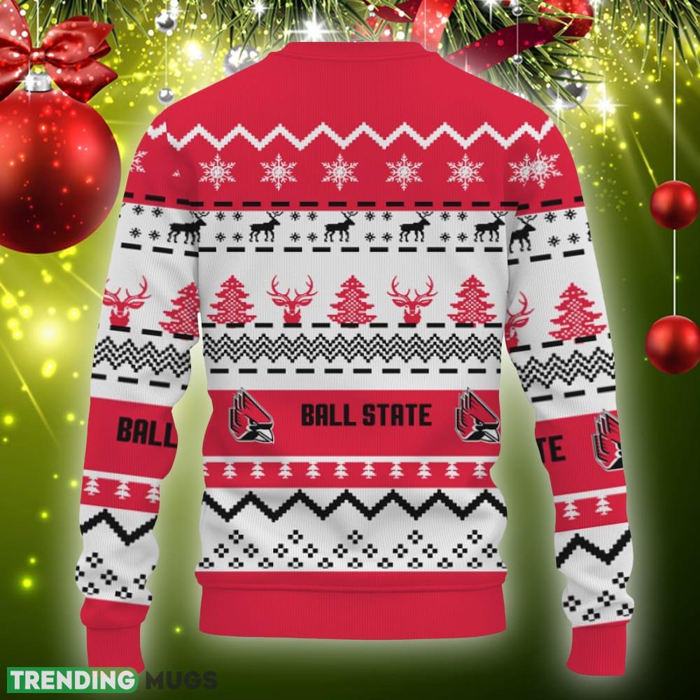 Merry Christmas Snow Pattern Funny Cute Ball State Cardinals Gifts Knitted Xmas 3D Sweater Gift Holidays 3D Sweater Merry Christmas Snow Pattern Funny Cute Ball State Cardinals Gifts Knitted Xmas 3D Sweater Gift Holidays 3D Sweater