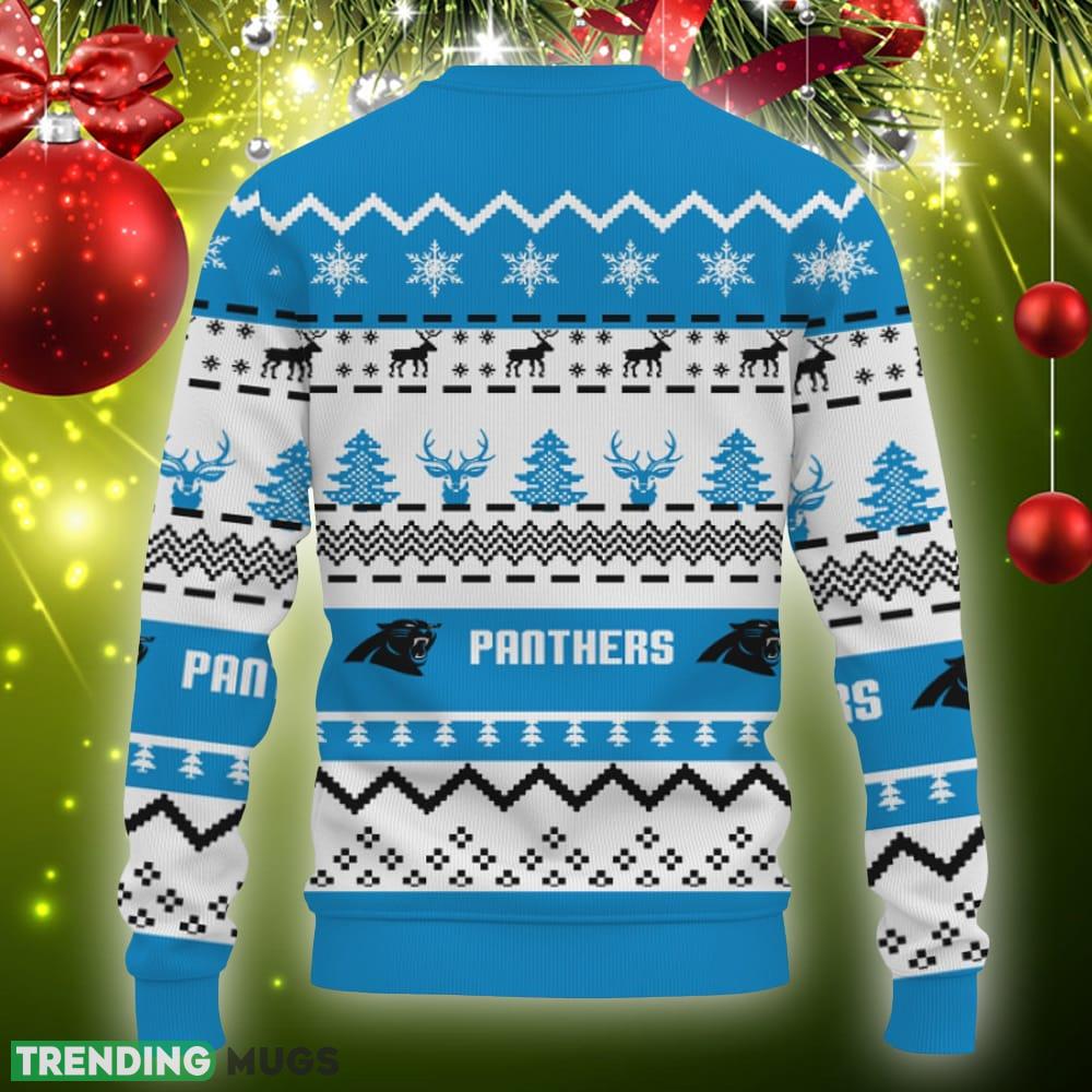 Merry Christmas Snow Pattern Funny Cute Carolina Panthers Gifts Ugly Christmas Sweater AOP Gift Holidays 3D Sweater Merry Christmas Snow Pattern Funny Cute Carolina Panthers Gifts Ugly Christmas Sweater AOP Gift Holidays 3D Sweater